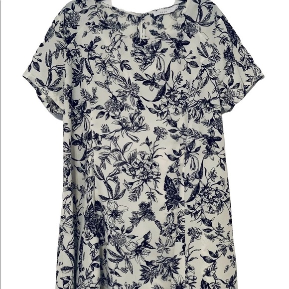LUSH Nordstrom Dress Small Black & Cream Floral - Picture 1 of 3